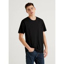 Benetton 123P3JE1J19A5 Bisiklet Yaka Siyah Erkek T-Shirt