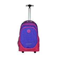 Benetton 96020 Mor - Pembe 3 Bölmeli Tekerlekli Kız Çocuk Okul Çantası