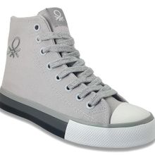 Benetton BN-30189 Beyaz Gri Kadın Sneakers