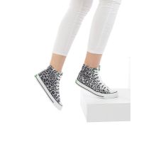 Benetton BN-30190 Beyaz Leopar Kadın Spor Ayakkabı
