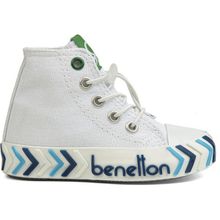 Benetton BN-30644-3394 Beyaz Lacivert Çocuk Spor Ayakkabı