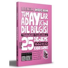 Benim Hocam Yayınları - 2022 Tüm Adaylar İçin Dil Bilgisi Tamamı Çözümlü 25 Deneme
