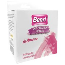 Benri 10'lu Asetonsuz Oje Çıkarıcı Mendil
