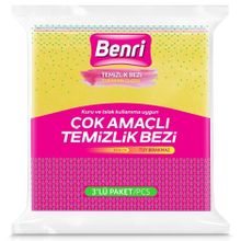 Benri 3'lü Çok Amaçlı Temizlik Bezi