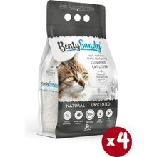 BentySandy Naturel Kokusuz Topaklaşan 4x5 lt Kedi Kumu