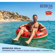 Bermuda Karpuz Desenli Deniz Havuz Simidi
