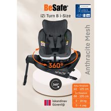 Besafe Izi Turn B I-size 0-18 kg 360 Dönebilen İsofix Anthracite Mesh Bebek Oto Koltuğu