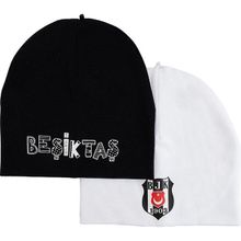 Beşiktaş Erkek Bebek 2li Örme Bere Lisans Baskılı