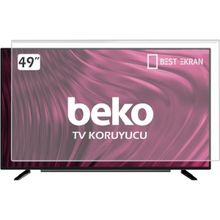 Best Ekran Beko B49L88505B 49 İnç 123 cmTak Çıkar Şeffaf Askı İpli Ekran Koruma Paneli