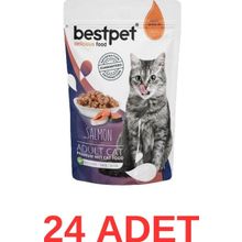 Bestpet 24x85 gr Jelly Pouch Somonlu Kısırlaştırılmış Yetişkin Kedi Konservesi