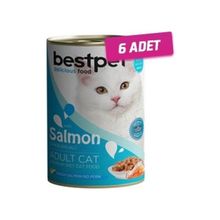 Bestpet 6x400 gr Somonlu Yetişkin Kedi Konservesi