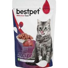 BestPet 85 gr Pouch Sığır Etli Yetişkin Kedi Konservesi