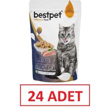 Bestpet Adult Jelly Pouch Tavuklu 24x85 gr Yetişkin Kedi Maması