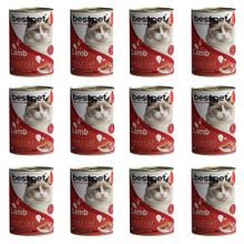 Bestpet Kuzulu Jöleli 12x400 gr Yetişkin Kedi Konservesi