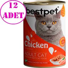 Bestpet Tavuklu 12x400 gr Yetişkin Kedi Konservesi