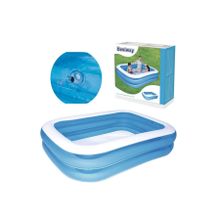 Bestway 12819 211x132x46 CM Büyük Boy Dikdörtgen Şişme Aile Havuzu
