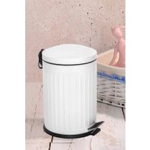 Beyaz Pedallı 5 Litre Çöp Kovası