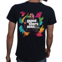Beyaz Penguen GTA Siyah Erkek T-shirt