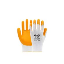 Beybi PN7 10 Beden Sarı Polyester Örme Nitril İş Eldiveni