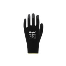 Beybi PU Touch Siyah 10 Beden Poliüretan Kaplı Polyester Örme Nitril İş Eldiveni