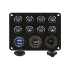 BFY 8'Lİ SWITCH PANEL IŞIKLI ŞAR TEKNE VE YAT