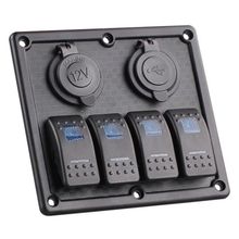 BFY Switch Panel 4'lü. USB + 12V Çakmaklık