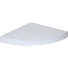 BHP Mdf Çeyrek Daire Salon Beyaz 29x29x3.8 cm Dekoratif Raf