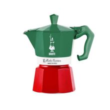 Bialetti Exclusive Italia 3 Cup Yeşil-Kırmızı Moka Pot