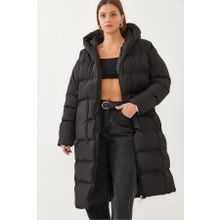 Bianco Lucci Kadın Kapüşonlu Cepli Oversize Şişme Mont 3701 60351016
