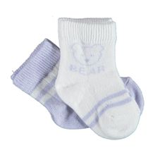 Bibaby 68412 Biorganic Bear 2'li Lila Kız Çorap