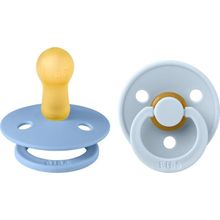 Bibs Colour İkili Kauçuk Sky Blue Baby Blue 6-18 Ay Emzik