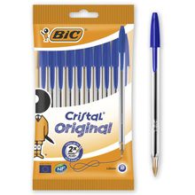 Bic 10'lu Poşet Mavi Cristal Medium Tükenmez Kalem