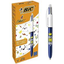 Bic 4 Colours 12'li Kutu Message Tükenmez Kalem