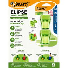 Bic Maxi Elips Kapaklı 2'li Blister Yeşil Jumbo ve Klasik Kalemtıraş