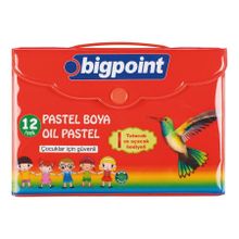Bigpoint 12 Renk Çantalı Pastel Boya