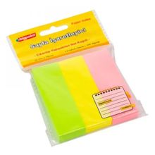 Bigpoint 3 Neon Renk 25x75 mm Çizgisiz Yapışkanlı Not Kağıdı