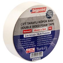 Bigpoint 38 mm 5 mt Çift Taraflı Köpük Bant