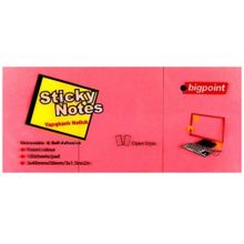 Bigpoint 40x50 mm Neon Kırmızı 3'lü Yapışkanlı Not Kağıdı