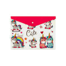 Bigpoint A4 Unicorn Desenli Çıtçıtlı Dosya