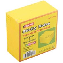 Bigpoint Sarı 400 Yaprak Yapışkanlı Süper Sticky Küp