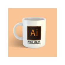 Bikutumutluluk Grafik Tasarımcı Serisi I Love You Illustrator 001 Kupa