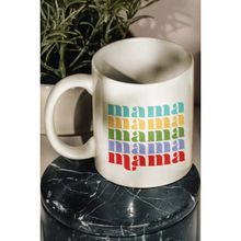 Bikutumutluluk Mama Retro Stil Rengarenk Kupa