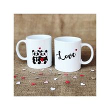 Bikutumutluluk Sevgililer Serisi Love Panda Kupa