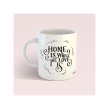 Bikutumutluluk Tasarım Serisi Siyah Home is Where The Love is Kupa