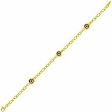 Bilezikhane Nazarboncuğu Mineli 1.45 Gram 14 Ayar Altın Küpe