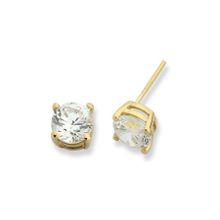 Bilezikhane Tek Taş Tırnaklı 1.46 Gram 14 Ayar Altın Küpe
