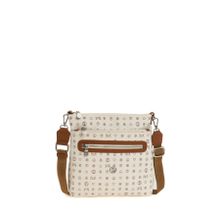 Bilik Deri MTŞ 269-MN Monogram Bej/Taba Kadın Çapraz Askılı Çanta