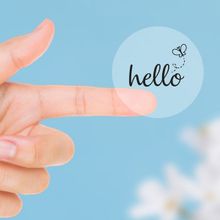 Bimotif Hello 1 Sayfa Şeffaf Sticker