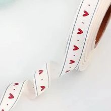 Bimotif Kalp 1.5 cm 5 mt Pamuk Şerit