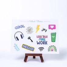 Bimotif Work A5 2 Sayfa Renkli Notebook Sticker Seti